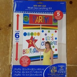 Nwt add any age wall decorating kit